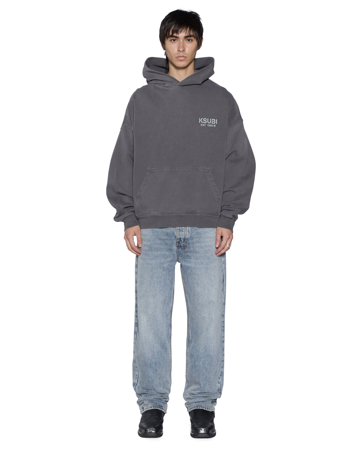 MENS STATE EKCESS HOODIE BLACK FADE FLEECE