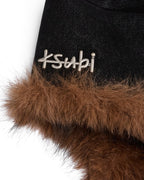 Trapper Hat Flocked Black Headwear - Black
