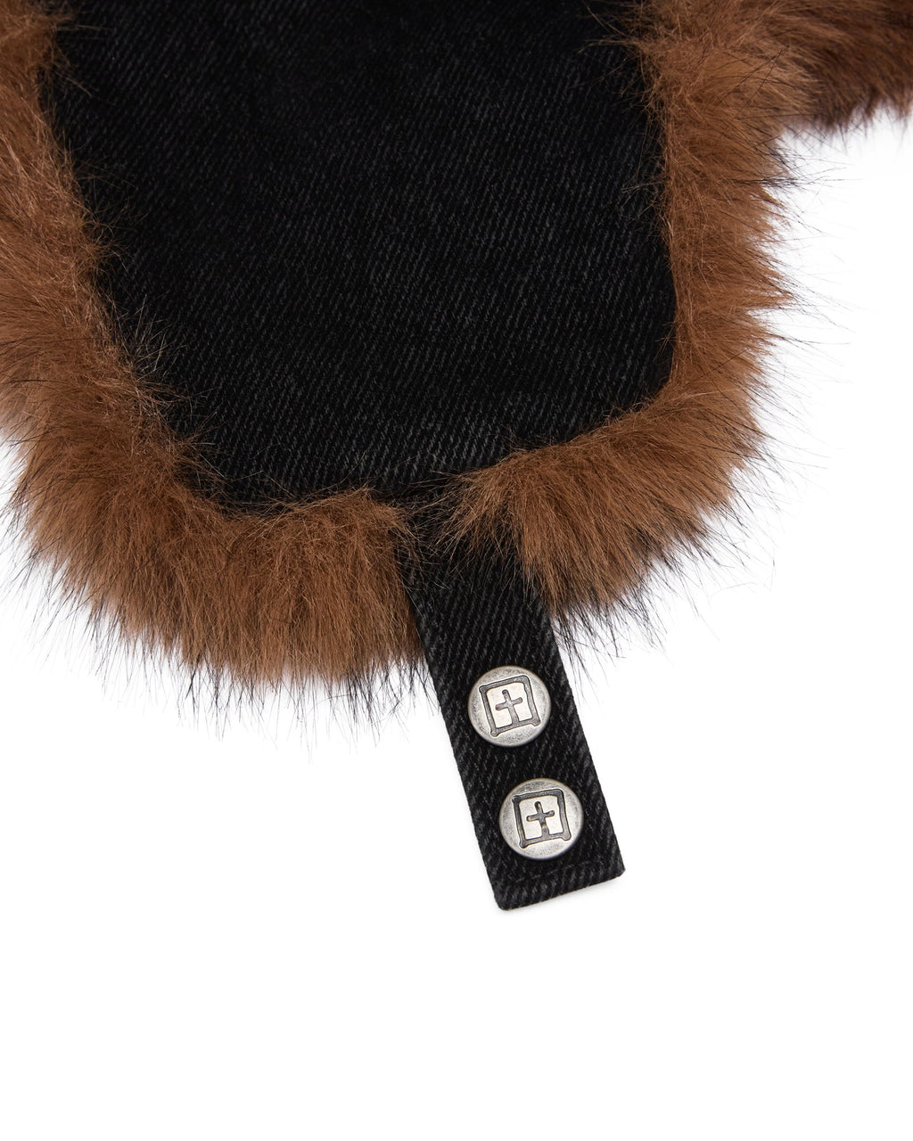 Trapper Hat Flocked Black Headwear - Black