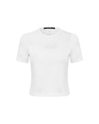 Womens 1999 Plus Baby Tee White Fitted Tees - White