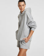 Womens 3 X 4 Oh G Hoodie Grey Marl Oversized Fleece - Grey