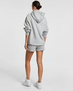 Womens 3 X 4 Oh G Hoodie Grey Marl Oversized Fleece - Grey