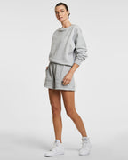Womens 3 X 4 Klassic Crew Grey Marl Regular Fleece - Grey
