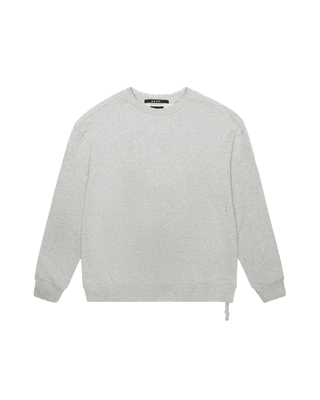 MENS 4 X 4 BIGGIE CREW GREY MARLE FLEECE