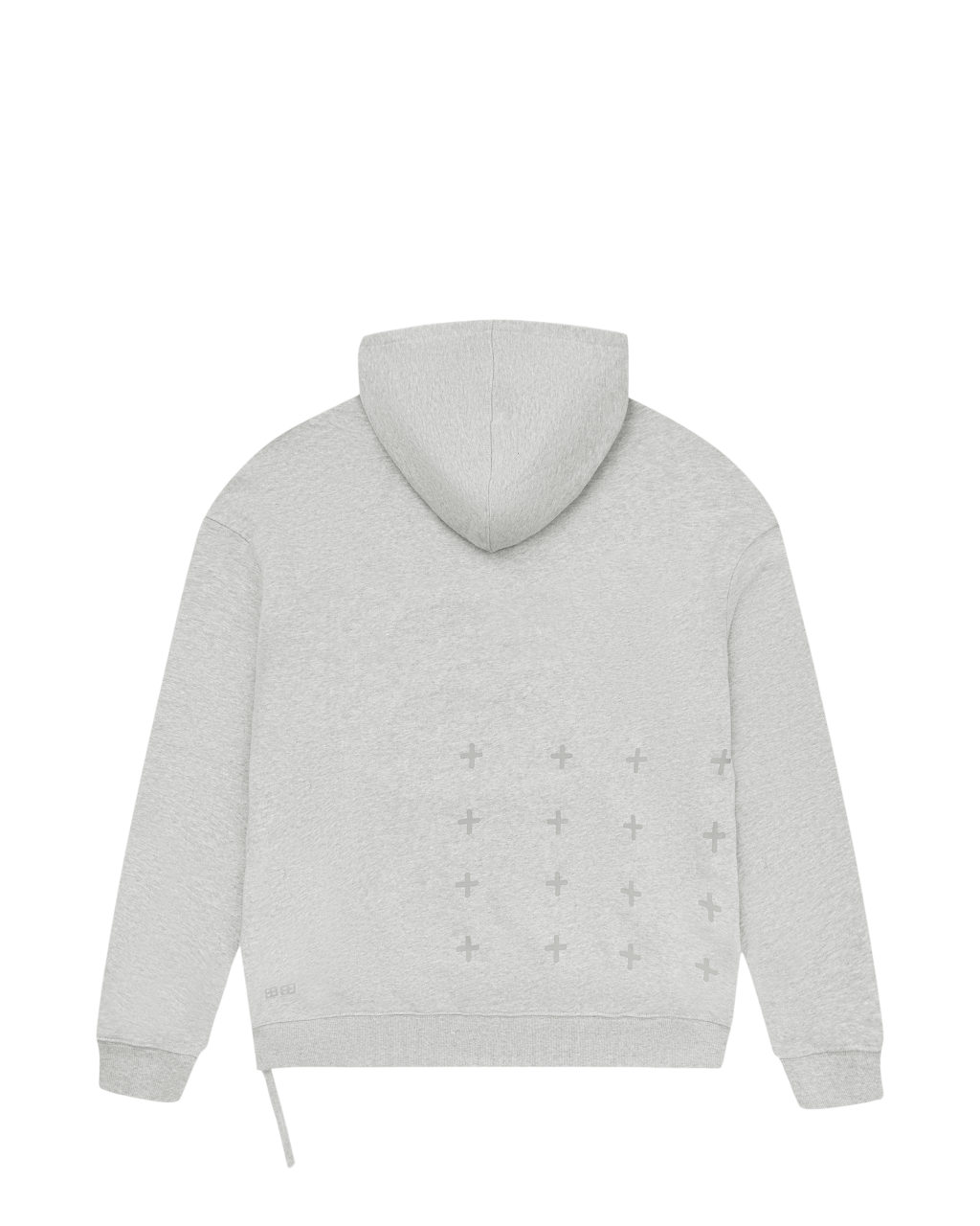 MENS 4 X 4 BIGGIE HOODIE GREY MARLE FLEECE
