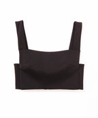 WOMENS RACY CROP TOP BLACK FLASH FASHION TOPS