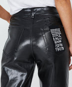 Womens Pointer Jean Metal Relaxed Tapered Denim Jeans - Black