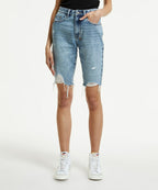 Womens App Laye Vibez Ruins Slim Walkshorts - Denim