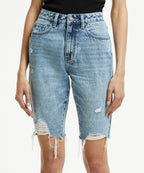 Womens App Laye Vibez Ruins Slim Walkshorts - Denim