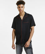 MENS DOWNTOWN SS SHIRT BLACK RED SHIRTS