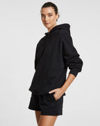 Womens 3 X 4 Oh G Hoodie Jet Black Oversized Fleece - Black