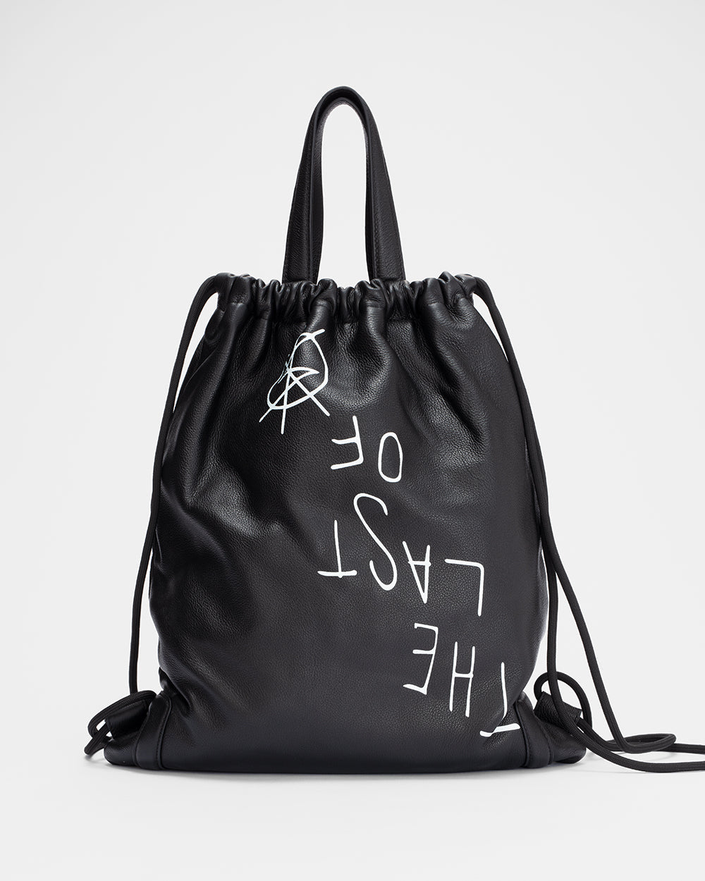 DRAWSTRING BACKPACK BLACK/WHITE