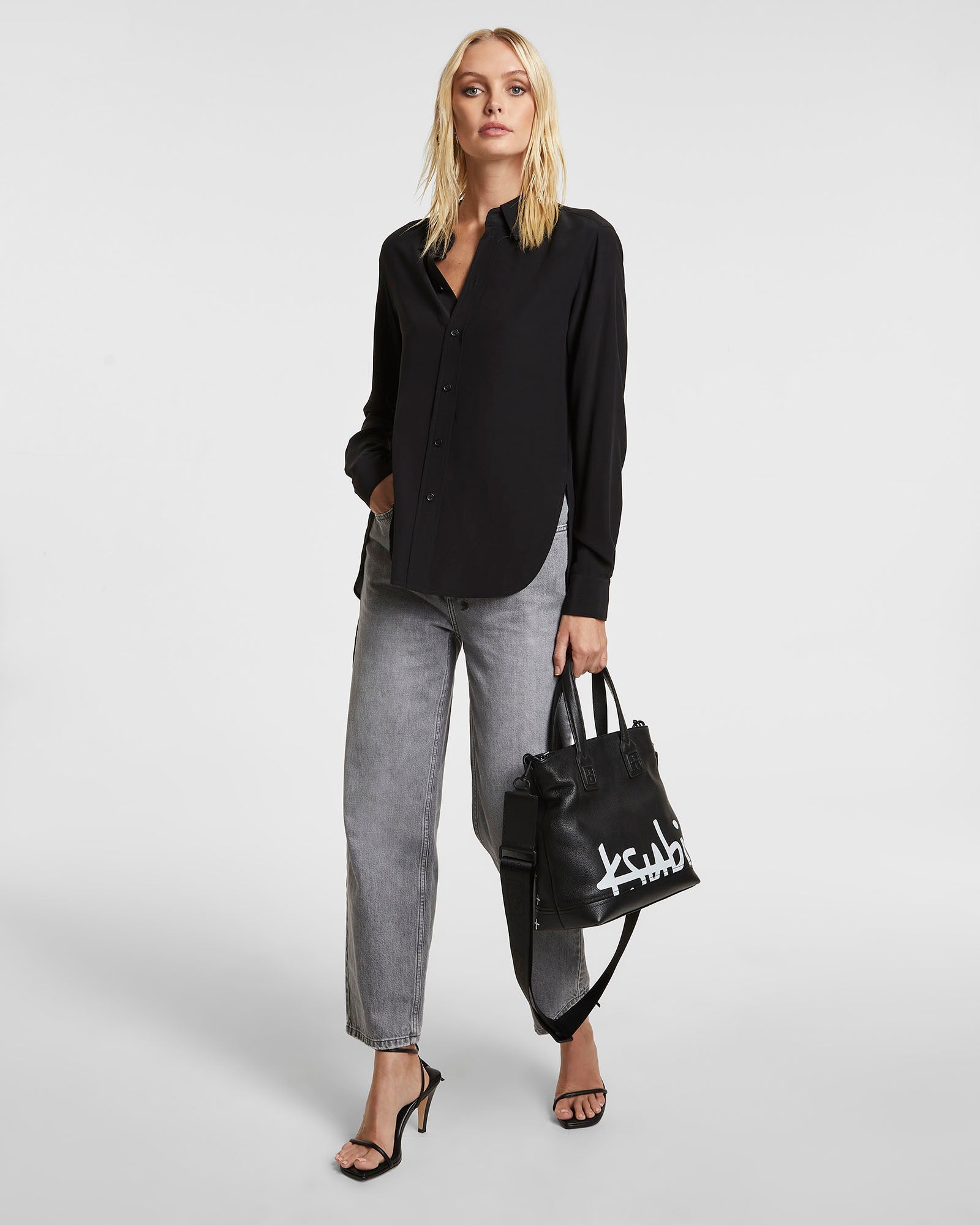 WOMENS  XZIBIT SHIRT BLACK RELAXED SHIRTS