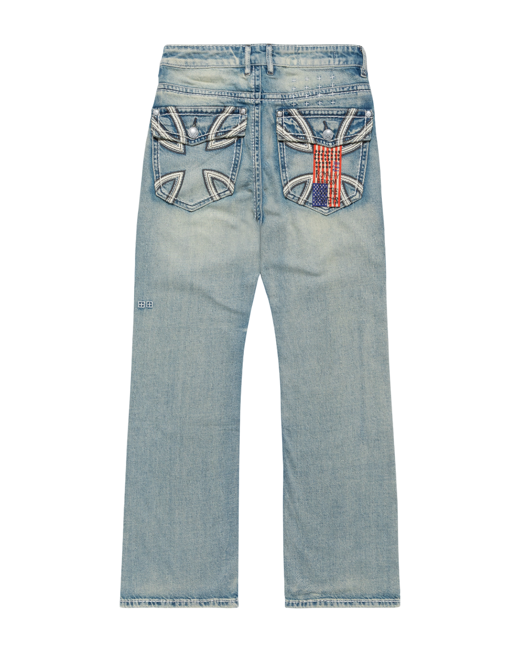 MENS  KSUBI X ALICE HOLLYWOOD TORO PUNK BOOTCUT DENIM JEANS