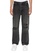 MENS ANTI K BLAKK ROKK TRASHED DENIM JEANS