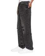 MENS ANTI K BLAKK ROKK TRASHED DENIM JEANS