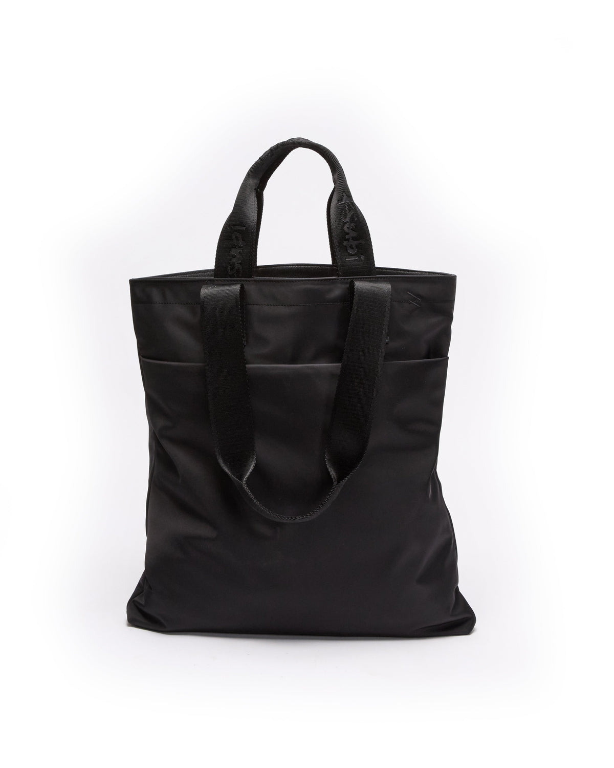 MADE IN HEAVEN NYLON LEATHER TOTE BLACK BAGS
