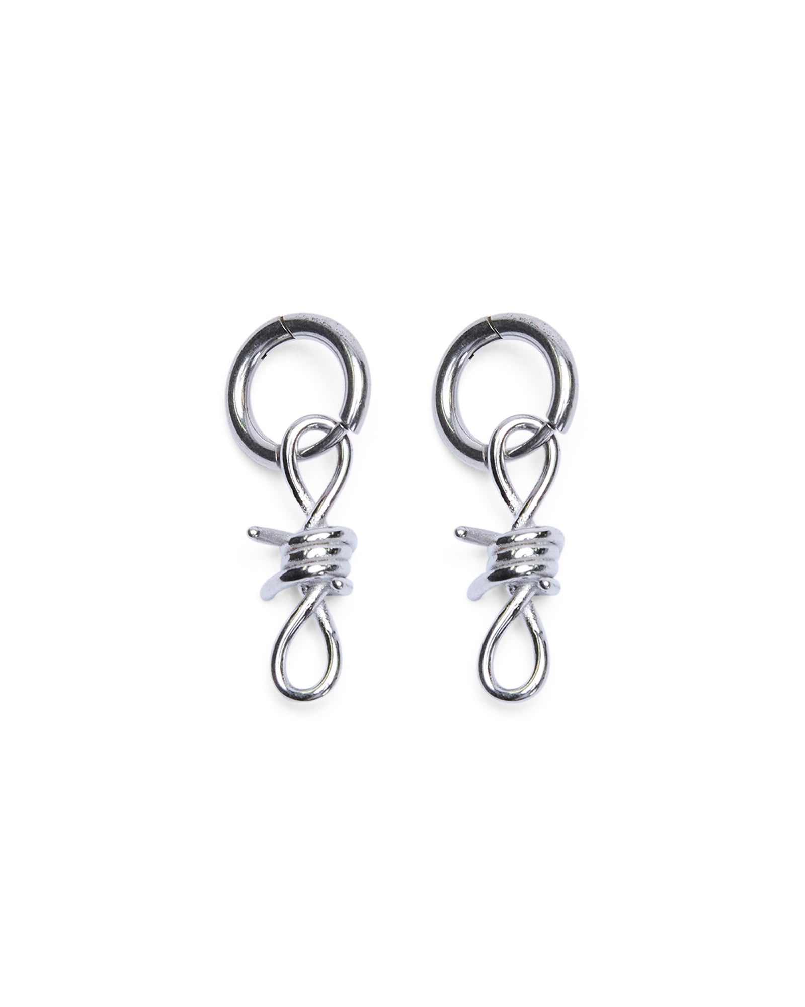  BARBED WIRE EARRINGS SILVER JEWELLERY
