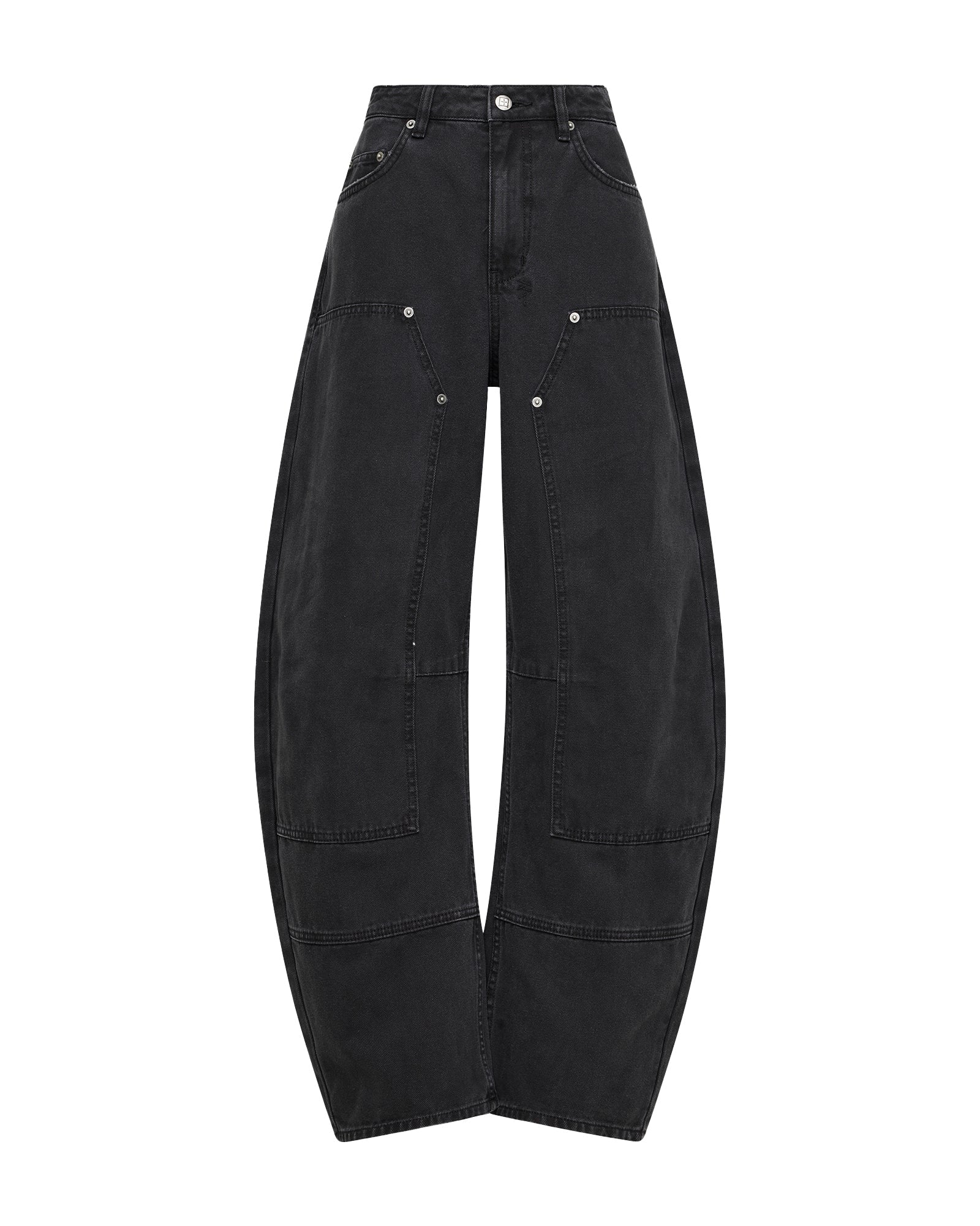 WOMENS  BARREL JEAN CARPENTER BLACK BARREL LEG DENIM JEANS