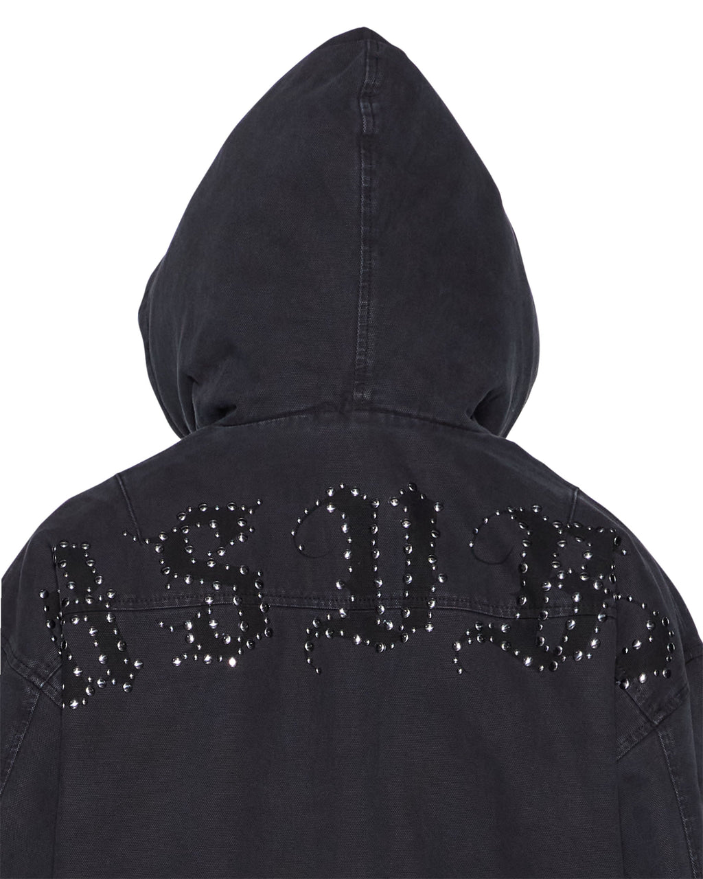 MENS BOMBER JACKET STUD BLACK JACKETS