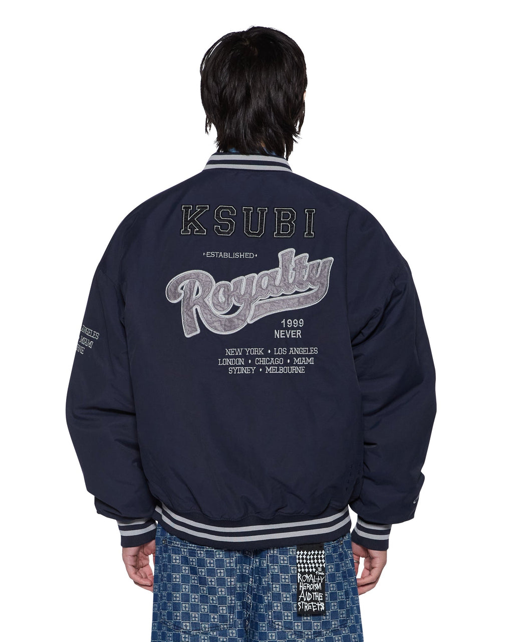 MENS ROYALTY MA-1 BOMBER NAVY JACKETS