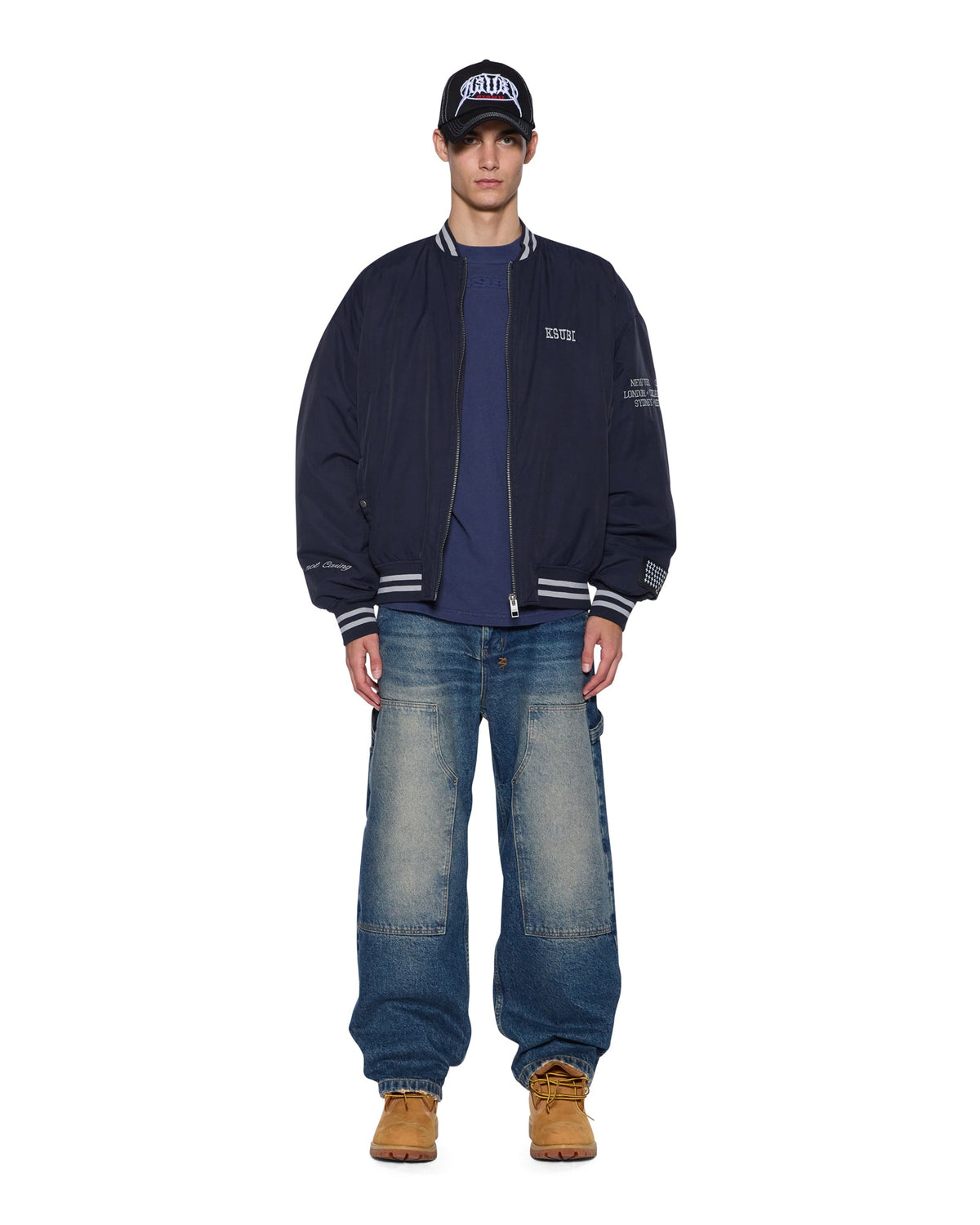 MENS ROYALTY MA-1 BOMBER NAVY JACKETS
