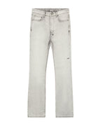 Mens Bronko White Snow Bootcut Denim Jeans - White