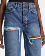 WOMENS BROOKLYN JEAN STELLA SLASHED DENIM JEANS