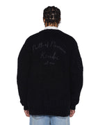MENS SALUD CARDIGAN JET BLACK KNITWEAR