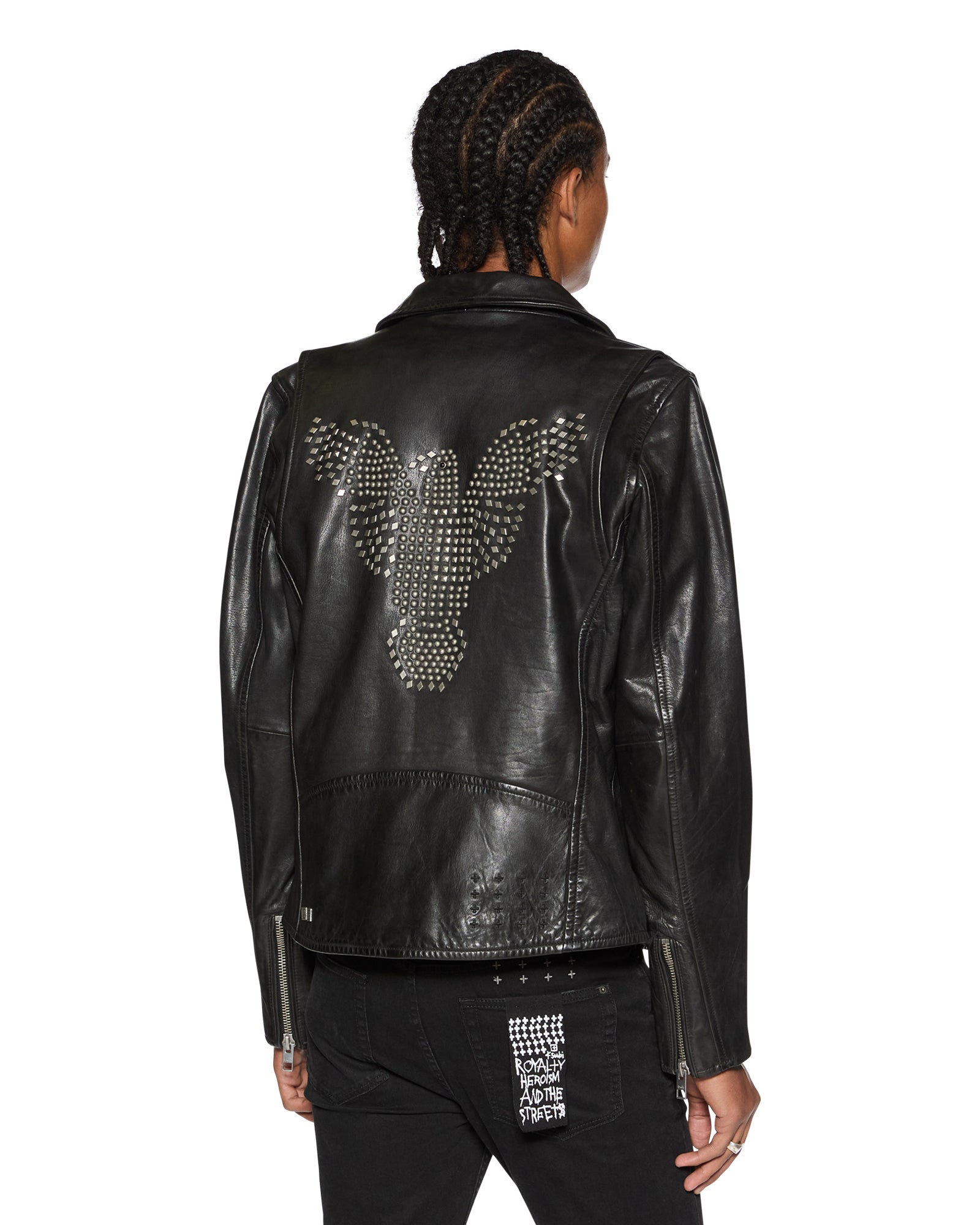 EAGLE LEATHER JACKET BLACK