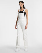 Womens Close Call Overall Blanc Relaxed Jumpsuits - White