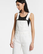Womens Close Call Overall Blanc Relaxed Jumpsuits - White