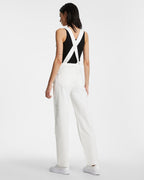 Womens Close Call Overall Blanc Relaxed Jumpsuits - White