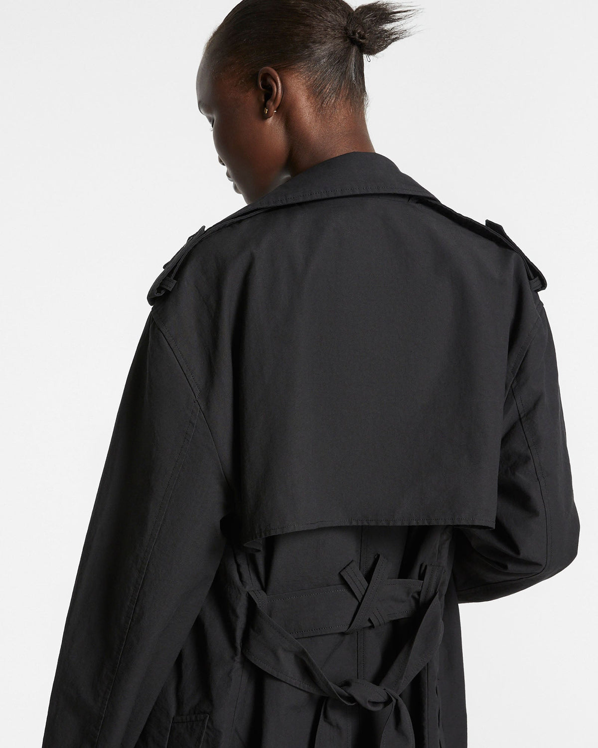 CYPHER TRENCH COAT BLACK