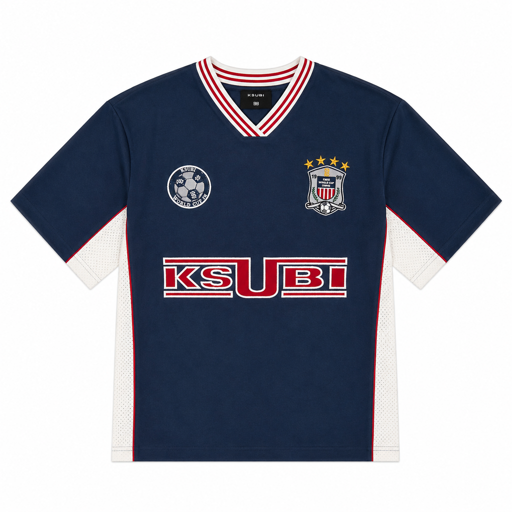 MENS OFFSIDE SS JERSEY NAVY FASHION TOPS