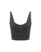 WOMENS DAUPHINE BUSTIER SHADOW FASHION TOPS