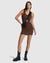 WOMENS  ARISE TANK DRESS CHOCOLATE FITTED DRESSES