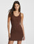 WOMENS  ARISE TANK DRESS CHOCOLATE FITTED DRESSES