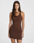 WOMENS  ARISE TANK DRESS CHOCOLATE FITTED DRESSES