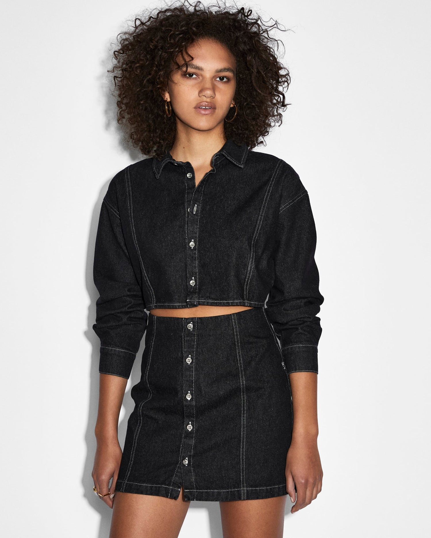 CUTOUT SHIRT DRESS MIDNIGHT