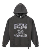 MENS ENGINE EKCESS HOODIE FADED BLACK FLEECE
