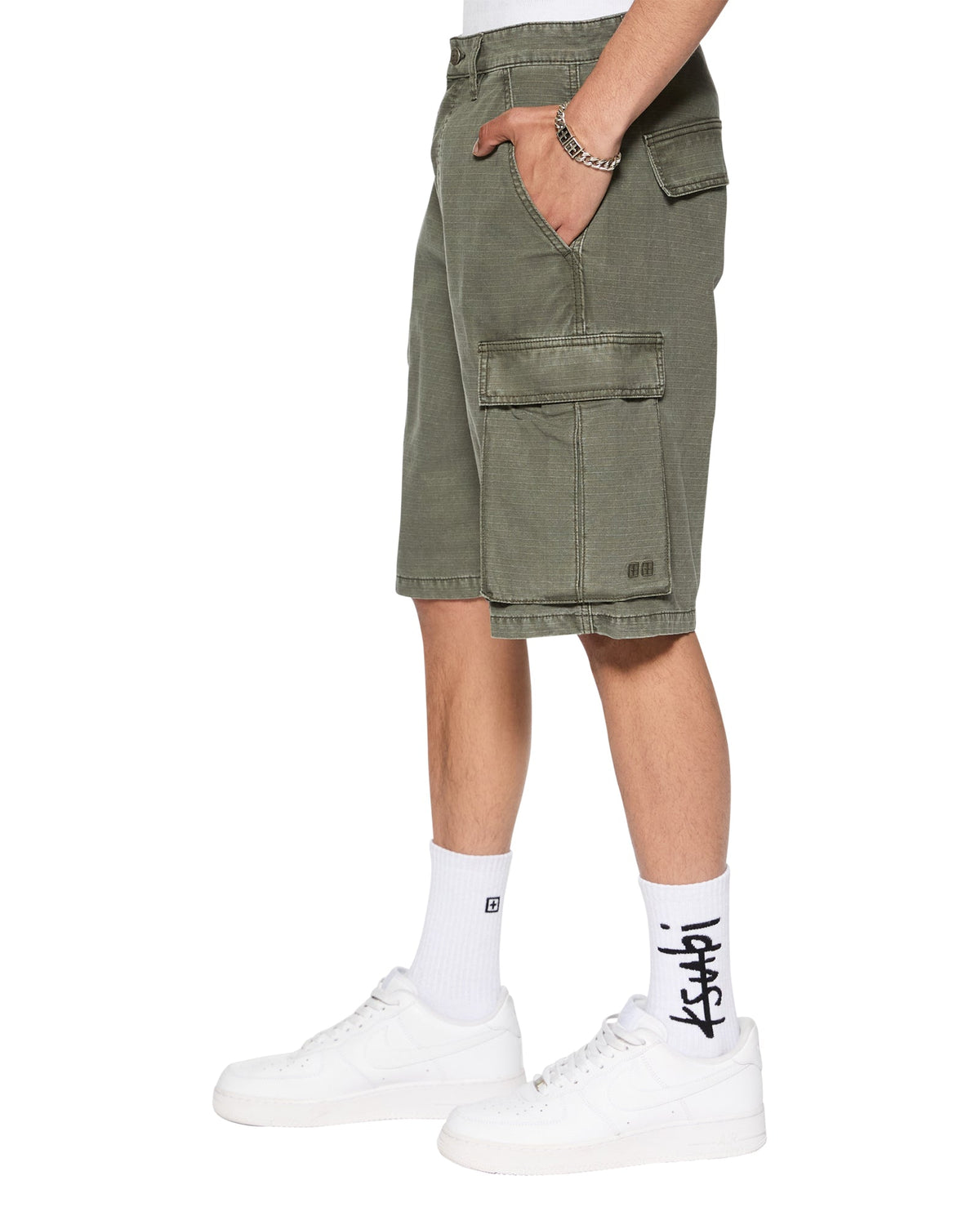 Mens Fugitive Cargo Short Forest Relaxed Walkshorts - Green