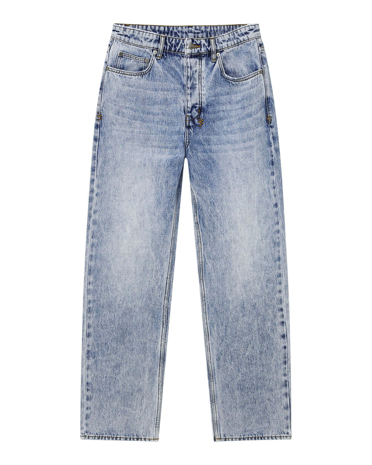 Mens Hazlow Bunker Blue Straight Denim Jeans - Denim