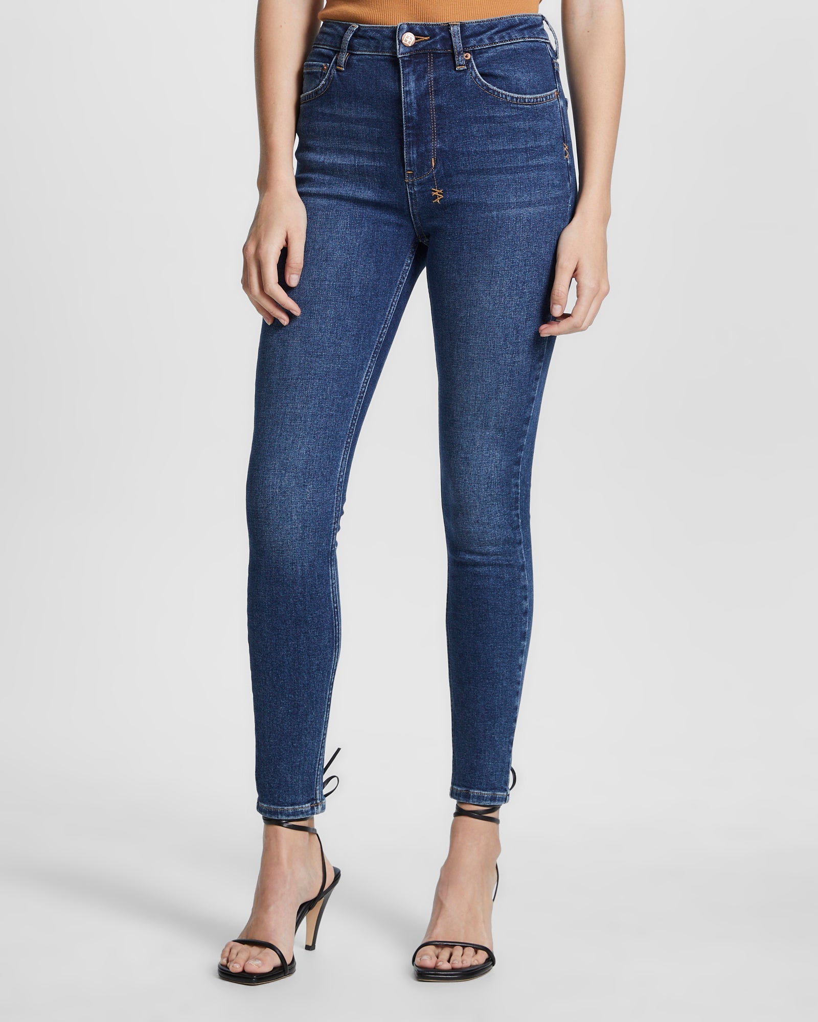 WOMENS  HI N WASTED BLUEBELL SKINNY DENIM JEANS