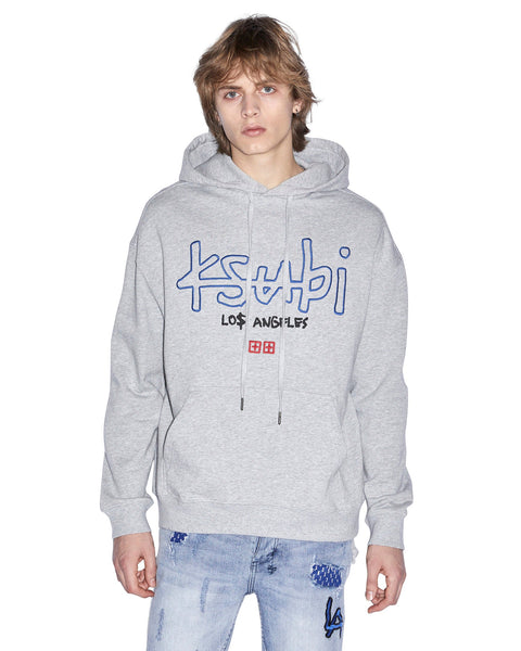 Mens La 4x4 Biggie Hoodie Grey Marle Fleece | Ksubi ++