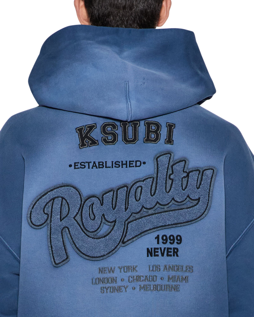 MENS ACE EKCESS HOODIE INK FADE FLEECE
