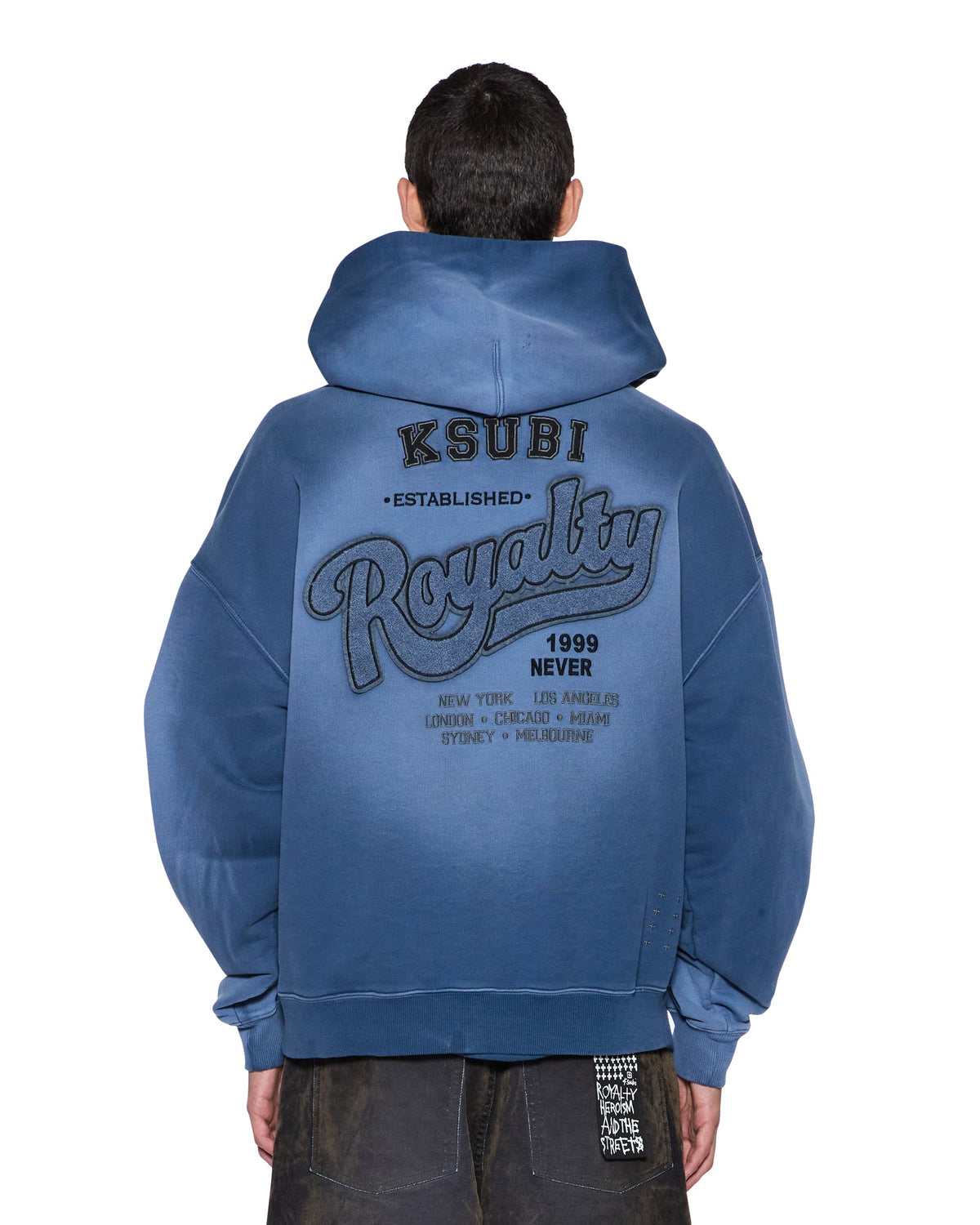 MENS ACE EKCESS HOODIE INK FADE FLEECE