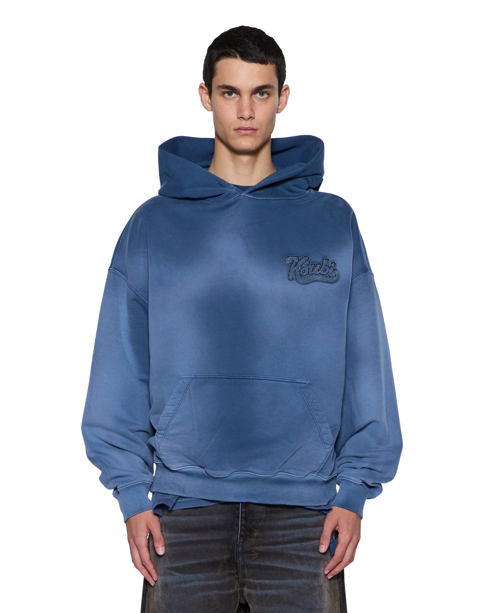 MENS  ACE EKCESS HOODIE INK FADE OVERSIZED FLEECE