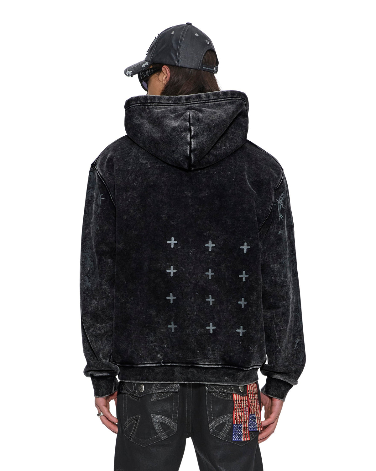 KSUBI X ALICE HOLLYWOOD GRAPHIC ZIP HOODIE BLACK