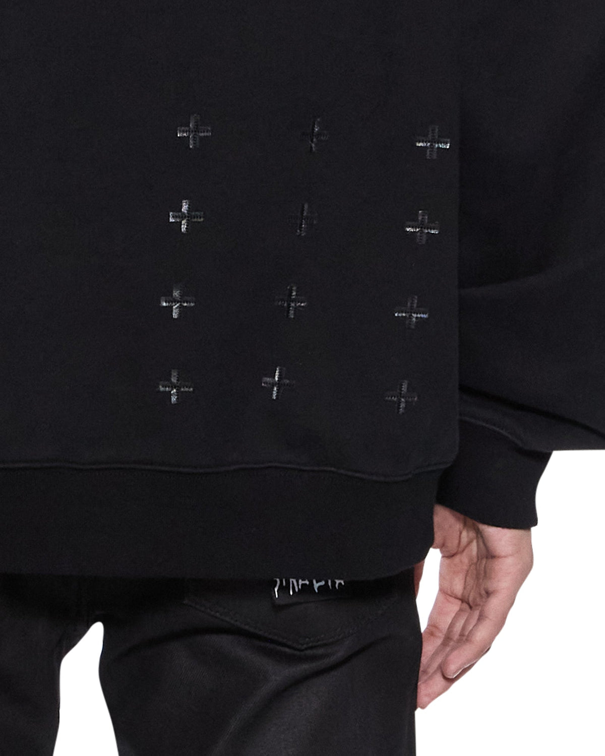MENS LORDS EKCESS HOODIE JET BLACK FLEECE